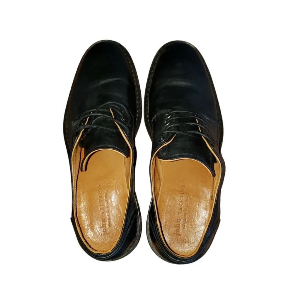 $698 John Varvatos Scarpe Derby Leather Shoes hand made Portugal men's Size 11